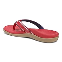 Vionic Women's Tide II Toe Post Sandal - Supportive Ladies Flip Flops That Include Three-Zone Comfort with Orthotic Insole Arch Support