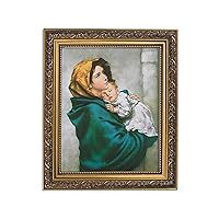 1home Inspirational Ornate Gold Framed Artwork, 13-Inch, The Madonna of The Streets