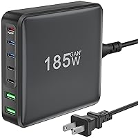 USB C Charger 200W USB C Charging Station 7 Ports 65W USB C Fast Charger USB C Charger Block Compatible with MacBook Pro/Air and iPad Pro iPhone15/14/13/12 Samsung Galaxy Note