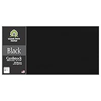 Black Cardstock - 12 x 24 inch - 100Lb Cover - 25 Sheets - Clear Path Paper