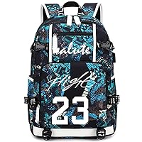 FANwenfeng Basketball Player J-ordan Luminous Backpack Travel Backpack Fans Bag for Men Women (Style 13)