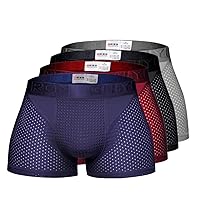Mens Nylon Mesh Magnetic Therapy Health Care Breathable Inner Pants Underwear Briefs