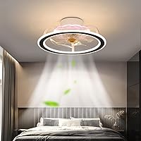 Ceilifans,Bedroom Fan with Ceililight Led Silent Remote Control Fan Ceililights with Night Light Indoor Diniroom Ceilifan Light with Timer Lounge Fan with Ceililight/Black