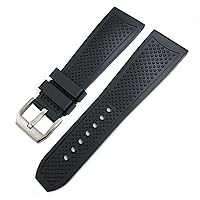 24mm Rubber Watchbands 23.5mm For CALIBRE DE CARTIER TANK SOLO SANTOS DE Waterproof Silicone Watch Strap