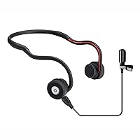 Bone Conduction Hearing Impaired Headphones Open Ear Hearing Headsets for Hard of Hearing Seniors - Hearing Devices Microphone Sound Collector for Hearing Loss Elderly