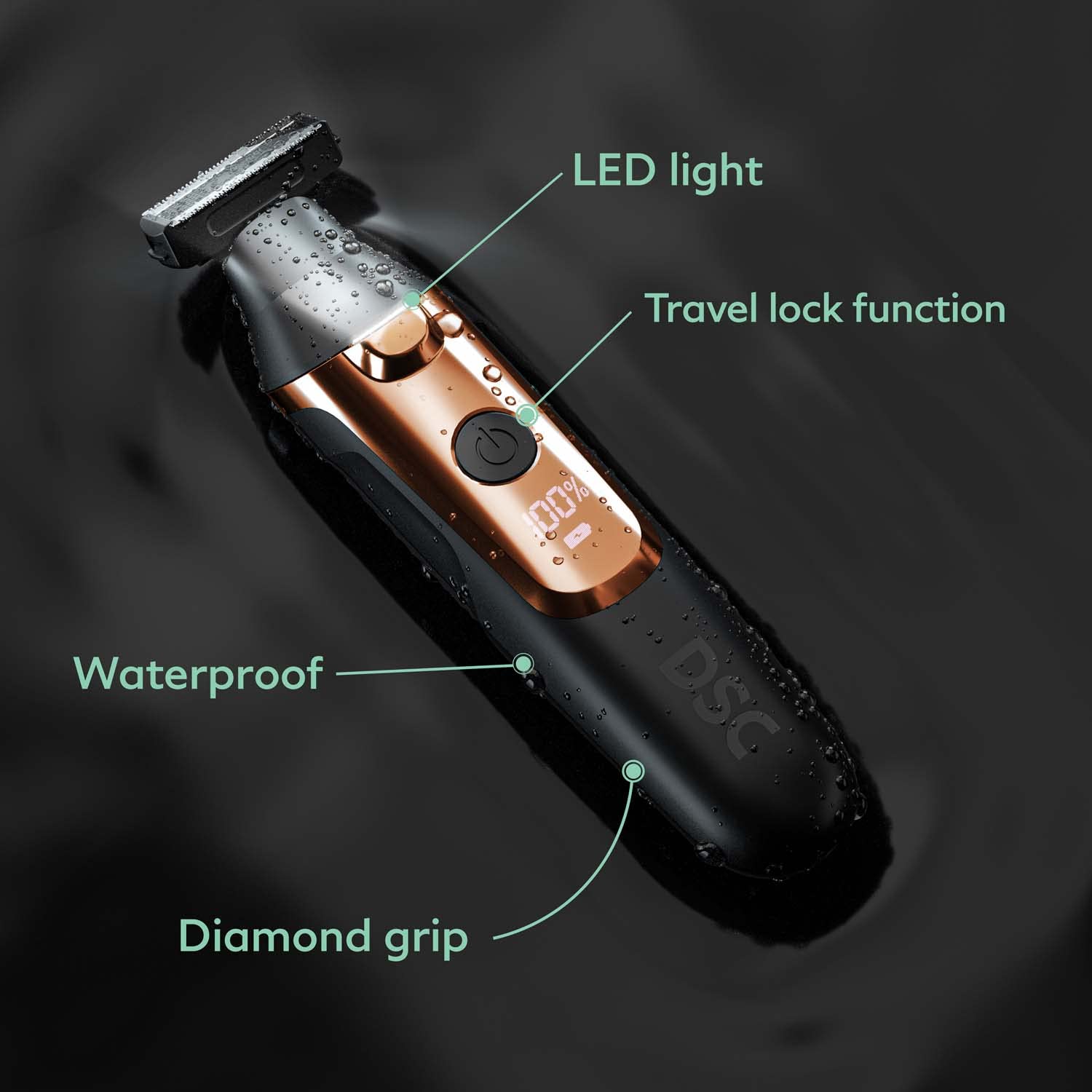 Dollar Shave Club | Double Header Trimmer | Electric Razor with a Beard Head & Separate Body Grooming Head | Waterproof Body Shaver & Beard Trimmer, Black