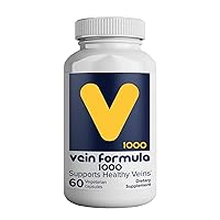 Vein Formula - 60 Capsules Micronized MPFF, Supports Normal Venous Function for Varicose Veins, Edema, Restless Leg Syndrome, Venous Insufficiency, Stasis Dermatitis (Vein Formula 1000 Extra Strength)