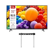 TCL 32-Inch Class 3 Series 1080p FHD LED Smart Roku TV + Wall Mount Dual-Band Wi-Fi Compatible with AlR Play Alexa and Google Assistant (Renewed)