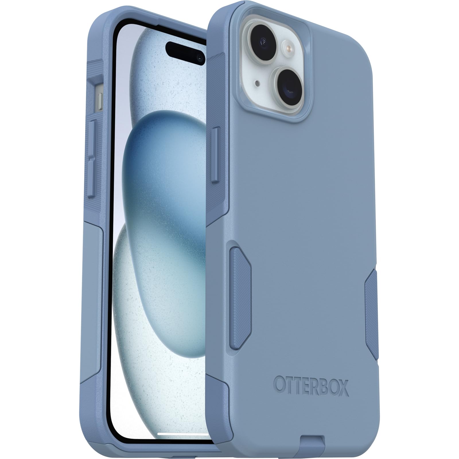 OtterBox iPhone 15, iPhone 14, and iPhone 13 Commuter Series Case - CRISP DENIM (Blue), slim & tough, pocket-friendly, with port protection