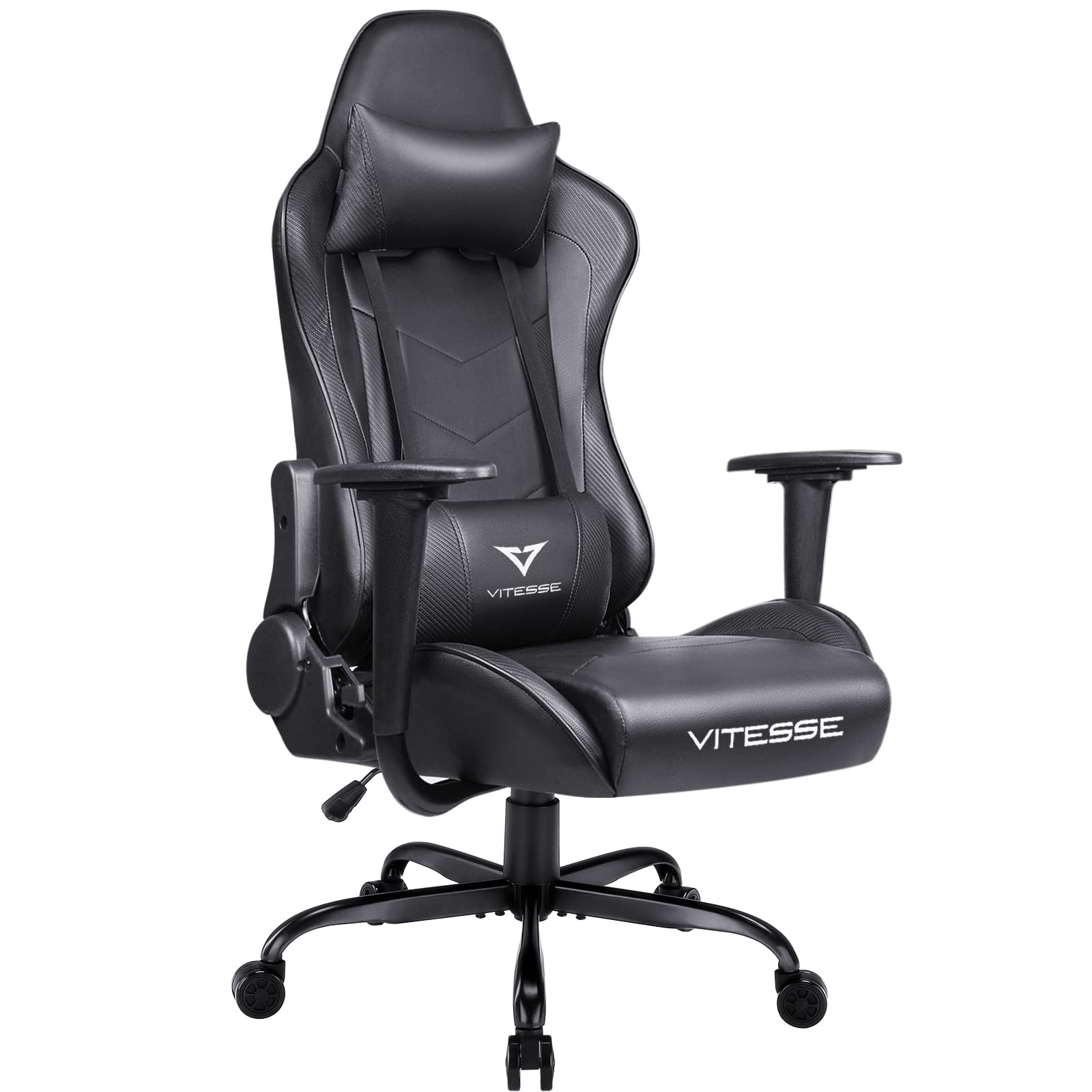 Vitesse Gaming Chair Sillas Gaming Racing Style Computer Gaming Chairs for Adults Ergonomic Desk Comfortable Chair High Back Swivel Executive Leath...