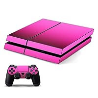 LidStyles Vinyl Protection Skin Kit Decal Sticker Compatible with Sony PS4 Original Console (Pink Carbon Fiber)