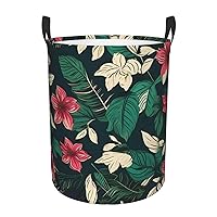 flower leaf Circular Hamper â€“ Tall Printed Round Laundry Basket â€“ Perfect for Laundry, Storage, and Organizing