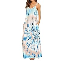 Women's Dress Foral Print Hawai Swing V-Neck Glamorous Beach Casual Loose-Fitting Summer Flowy Sleeveless Long
