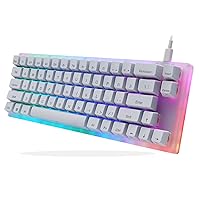 XVX 60% Percent Keyboard, V-K66 Mechanical Gaming Keyboard Gasket Mounted, Wired LED Backlit Keyboard with Arrow Keys
