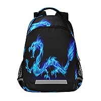 ALAZA Blue Fire Dragon Backpacks Travel Laptop Daypack School Book Bag for Men Women Teens Kids