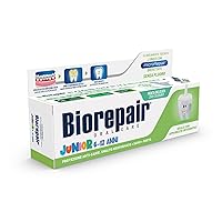 Biorepair: Oral Care Junior 7-14 Years Toothpaste, Fluoride Free, with Mint Extract - 2.53 Fluid Ounces (75ml) Tube [ Italian Import ]
