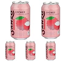 Sanzo Lychee Sparkling Water, 12 FZ (Pack of 5)