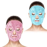 Bundles of CONBELLA Face Eye Masks for Dark Circles and Puffiness, Migraines, Headache, Stress, Redness, Cooling Face Masks for Women Man, Hot Cold Use Ice Face Mask.