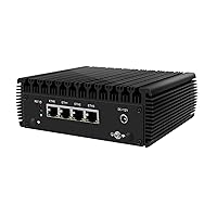 HUNSN Micro Firewall Appliance, Mini PC, OPNsense, VPN, Router PC, Intel Celeron J4125, RJ15, AES-NI, 4 x Intel 2.5GbE I226-V LAN, HDMI, DP, SIM Slot, 8G RAM, 512G SSD