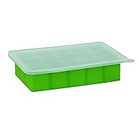 green sprouts Fresh Baby Food Freezer Tray | Perfectly portioned for baby's first feedings | Clear lid for covering food & stacking trays, Flexible for easy removal, Dishwasher safe