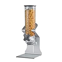 Zevro Indispensable SmartSpace Dry Food Dispenser, Single Control, Stainless Steel, Silver