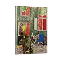 Romare Bearden Poster Collage Painter Abstract Painting Art Poster Canvas Poster Wall Art Decor Print Picture Paintings for Living Room Bedroom Decoration Frame-style 20x30inch(50x75cm)