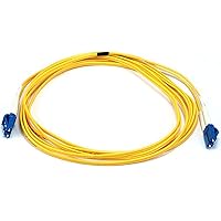 Monoprice Fiber Optic Cable - Single-Mode, LC/LC, 9/125 Type, Duplex, UL, 3 Meter, Yellow, Corning