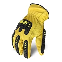Ironclad Mens Work Glove 360 CUT LEATHER IMPACT, Yellow, X-Large US