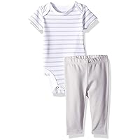 Hanes Unisex-Baby Ultimate Baby Flexy 2 Piece Set (Pant With Short Sleeve Bodysuit)