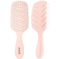 Hair Brush,Sofmild Curved Vented Paddle Brush for Faster Blow Drying,Detangle Brush Flexible Bristles Glide Thru Tangles with Ease, Detangling Styling Hair Brushes for Women Curly Thick Wet Hair