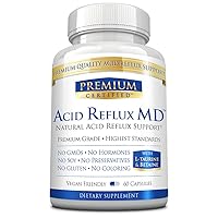 Acid RefluxMD - Extra Strength Formula- All Natural- Marshmallow Root, Melatonin, Folic Acid - Soothe and Ward Off Symptoms - 60 Capsules - Vegan Friendly, Made in USA