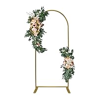Wedding Arch Backdrop Stand 6FT Gold Wedding Balloon Arched Backdrop Stand Square Arch Frame for Birthday Party Bridal Baby Shower Ceremony Decoration