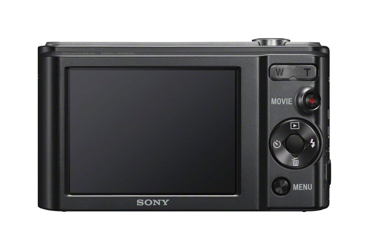 Sony DSCW800/B 20.1 MP Digital Camera (Black) (Renewed)