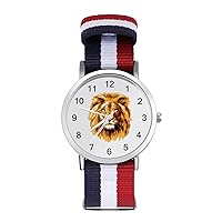 African Lions Head Men's Watches Minimalist Fashion Business Casual Quartz Wrist Watch for Women