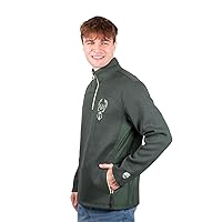 Men's Quarter Zip Fleece Pullover Sweatshirt with Zipper Pockets