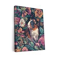 GiftedHandsCo Guinea Pigs Ornamental Boho Art Design 3 Canvas Wall Art Prints Pictures Gifts Artwork Framed For Kitchen Living Room Bathroom Wall Home Decor Ready to Hang