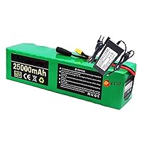 60V 25Ah E-Bike Li-Ion Battery Pack, Power Tools Electric Bicycles Scooters High Power Battery, with BMS Protection Board+ Charger,Xt60