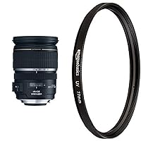 Canon EF-S 17-55mm f/2.8 IS USM Lens for Canon DSLR Cameras and Amazon Basics UV Protection Lens Filter - 77 mm