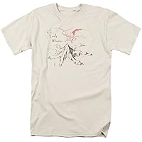 The Hobbit Lonely Mountain Officially Licensed Adult T-Shirt Beige