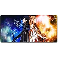  Gaming Mouse Pads Anime Sword Art Online Mouse Pad Non-Slip  Mouse Pad Rubber Gaming Mouse Pads Anime Mouse Pad Home Office Computer  Gaming Mouse Pad Mat-XL 35.4 * 15.7in (70cm*30cm) 