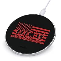 Remember Everyone Deployed Portable Fast Charging Pad 10W Round Charger with USB Cable for Travel Work