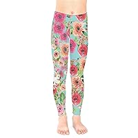 PattyCandy Girls Easter Print Spring Floral & Dinosaur Stretchy Unisex Kids Long Leggings for 2-13 Years Old
