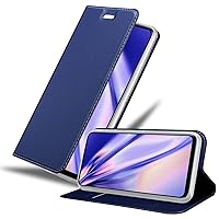 Book Case Compatible with Honor 9X in Classy Dark Blue - with Magnetic Closure, Stand Function and Card Slot - Wallet Etui Cover Pouch PU Leather Flip