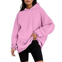 SNKSDGM Womens Cute Solid Basic Hoodies Long Sleeve Quarter Zip Hooded Sweatshirt Loose Fit Basic Pullovers Top Shirts