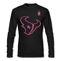 Aly Houton Texans 2016 Breast Cancer Awareness Graphic T Shirt Printing Long Sleeve Black