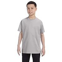 Hanes Authentic TAGLESS Kid's Cotton T-Shirt,Light Steel,Medium