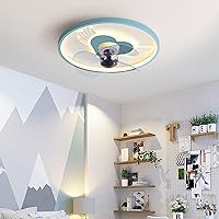 Ceiling Fan Lights with Remote Control Ceiling Fans with Lights for Bedroom Ceiling Fans with Lamps,Silent in Lighting Ceiling Fan Lighting Fan Light Ceiling/Blue
