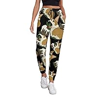 Christmas Corgi Casual Sweatpants for Women High Waisted Jogger Pants Sport Trousers with Pockets