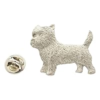 Cairn Terrier Pin ~ Antiqued Pewter ~ Lapel Pin - Antiqued Pewter