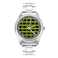 Cascade of Jamaica Flags Classic Watches for Men Fashion Graphic Watch Easy to Read Gifts for Work Workout